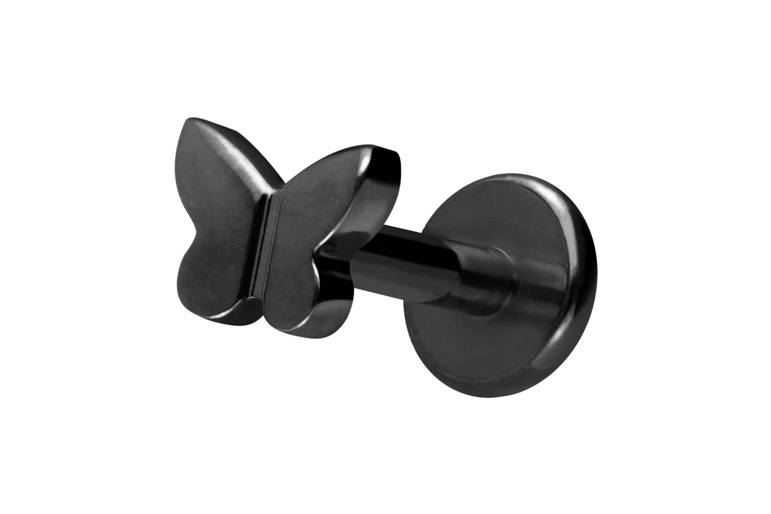 Titan Labret Piercing mit Innengewinde SCHMETTERLING